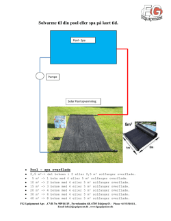 Solvarme til din pool eller spa på kort tid.