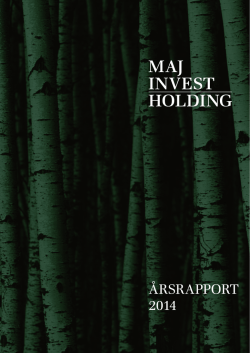 ÅRSRAPPORT 2014 - Maj Invest Group