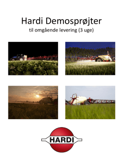 Hardi demosprøjter - Hardi International