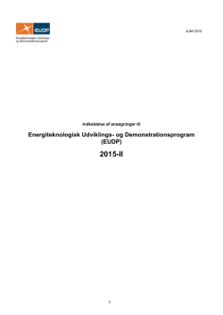 Indkaldelse EUDP 2015-II