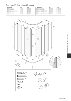 Ifö Silver reservedelsblad halvrund