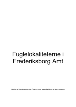 Fuglelokaliteterne i Frederiksborg Amt