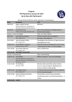 Program CPH Pig Seminar January 28, 2015 Up to Date with Pig