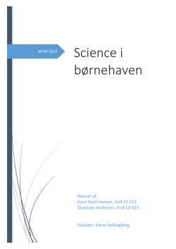 Bachelor - Science i børnehaven
