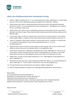 Aftale om arbejdsmarkedsrettet danskundervisning