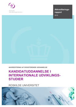 kandidatuddannelse i internationale udviklings- studier
