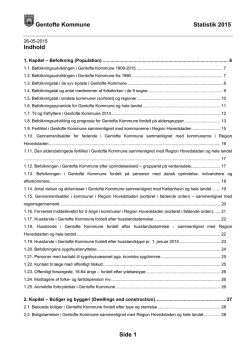 Gentofte Kommune Statistik 2015 Side 1 Indhold