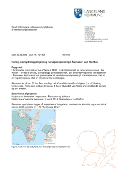 Høring om hydrologiprojekt og naturgenopretning i Ålemosen ved