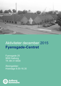 Program for december 2015 - Aktivitetscentre