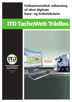 TransportIT - ITD TachoWeb Trådløs