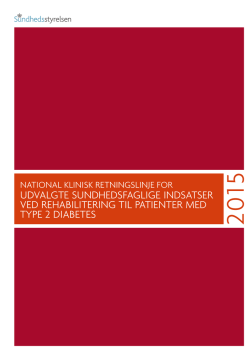 NKR: ”National klinisk retningslinje for udvalgte sundhedsfaglige