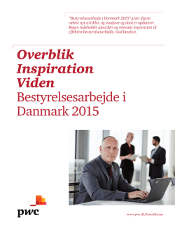 Bestyrelsesarbejde i Danmark 2015