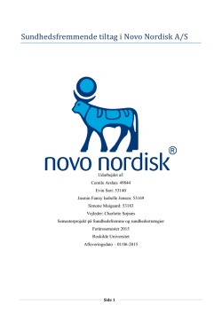 Sundhedsfremmende tiltag på Novo Nordisk