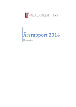 LR Realkredit AS Aarsrapport 2014