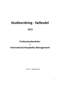 Studieordning - fællesdel - University College Nordjylland