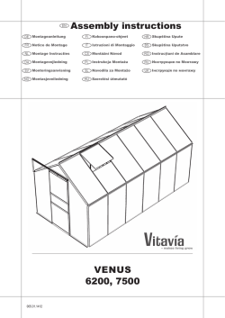 Assembly instructions VeNUS 6200, 7500