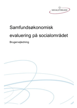 Samfundsøkonomisk evaluering på socialområdet