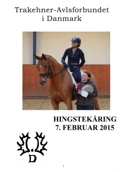 hingstekåring 7. februar 2015 - Trakehner Avlsforbundet i Danmark