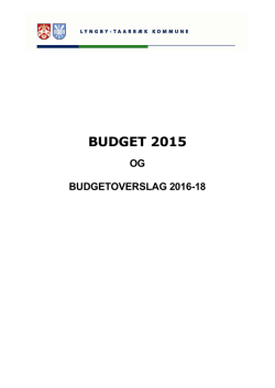 Budget 2015-18 - Lyngby Taarbæk Kommune