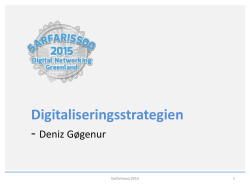 Sarfarissoq 2015 - Digitaliseringsstrategien