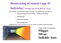Renovering af Tunnel ved Sofiendalsskolen oktober 2015