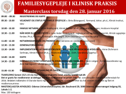Program - Dansk Selskab for Familie Sygepleje