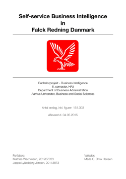 Self-service Business Intelligence in Falck Redning Danmark