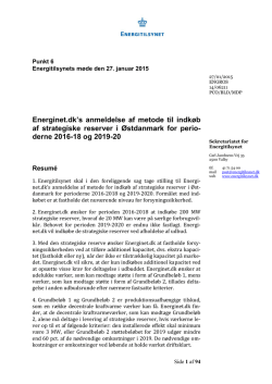 Bilag 1 til udbudsmateriale vedr. strategisk reserve