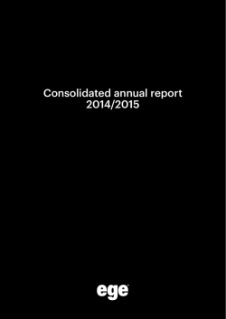 Consolidated annual report 2014/2015