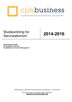 Studieordning for serviceøkonom