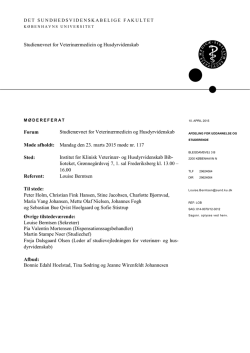 Referat af 23. marts 2015 - Det Sundhedsvidenskabelige Fakultet