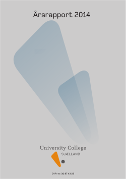 Årsrapport 2014 - University College Sjælland