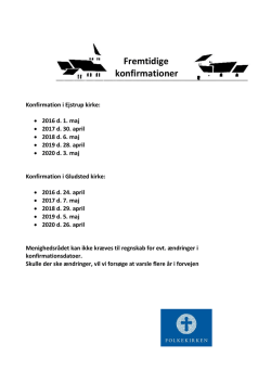 Fremtidige konfirmationer