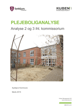 PLEJEBOLIGANALYSE - Syddjurs Kommune