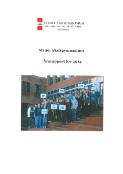 Struer Statsgymnasium Årsrapport for 2014