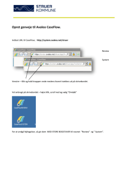 Opret genveje til Avaleo CaseFlow.