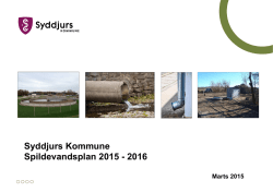 Syddjurs Kommune Spildevandsplan 2015