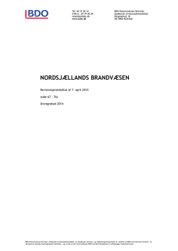 Bilag 14.02 BDO Nordsjællands Brandvæsen, Revisionsprotokollat af