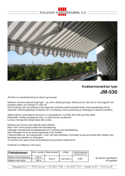 Brochure JM-530  - Jyllands Markisefabrik