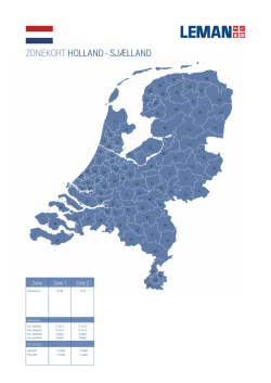 ZONEKORT HOLLAND - SJÆLLAND