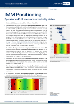 IMM Positioning: Speculative EUR accounts remarkably stable