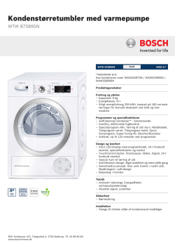 Bosch WTW 87589SN