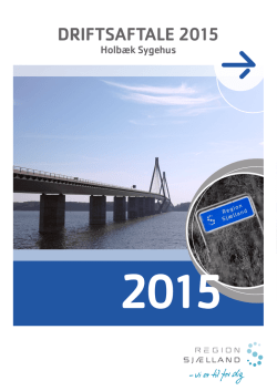 Driftsaftale 2015 Holbæk Sygehus