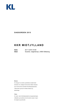 Dagsorden til møde i KKR Midtjylland den 20. november 2015