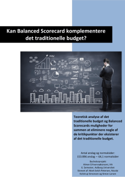 Kan Balanced Scorecard komplementere det traditionelle