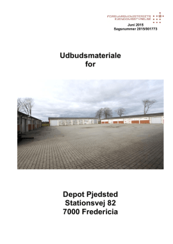 Udbudsmateriale for Depot Pjedsted Stationsvej 82 7000