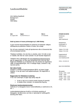 Landzonetilladelse - Frederikssund Kommune