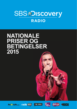 NATIONALE PRISER OG BETINGELSER 2015