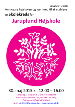 Jaruplund Højskole - brochure vedr. skolekreds