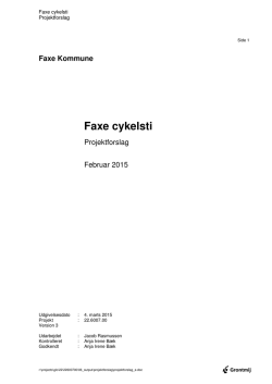 Projektforslag cykelsti Faxe Rønnede